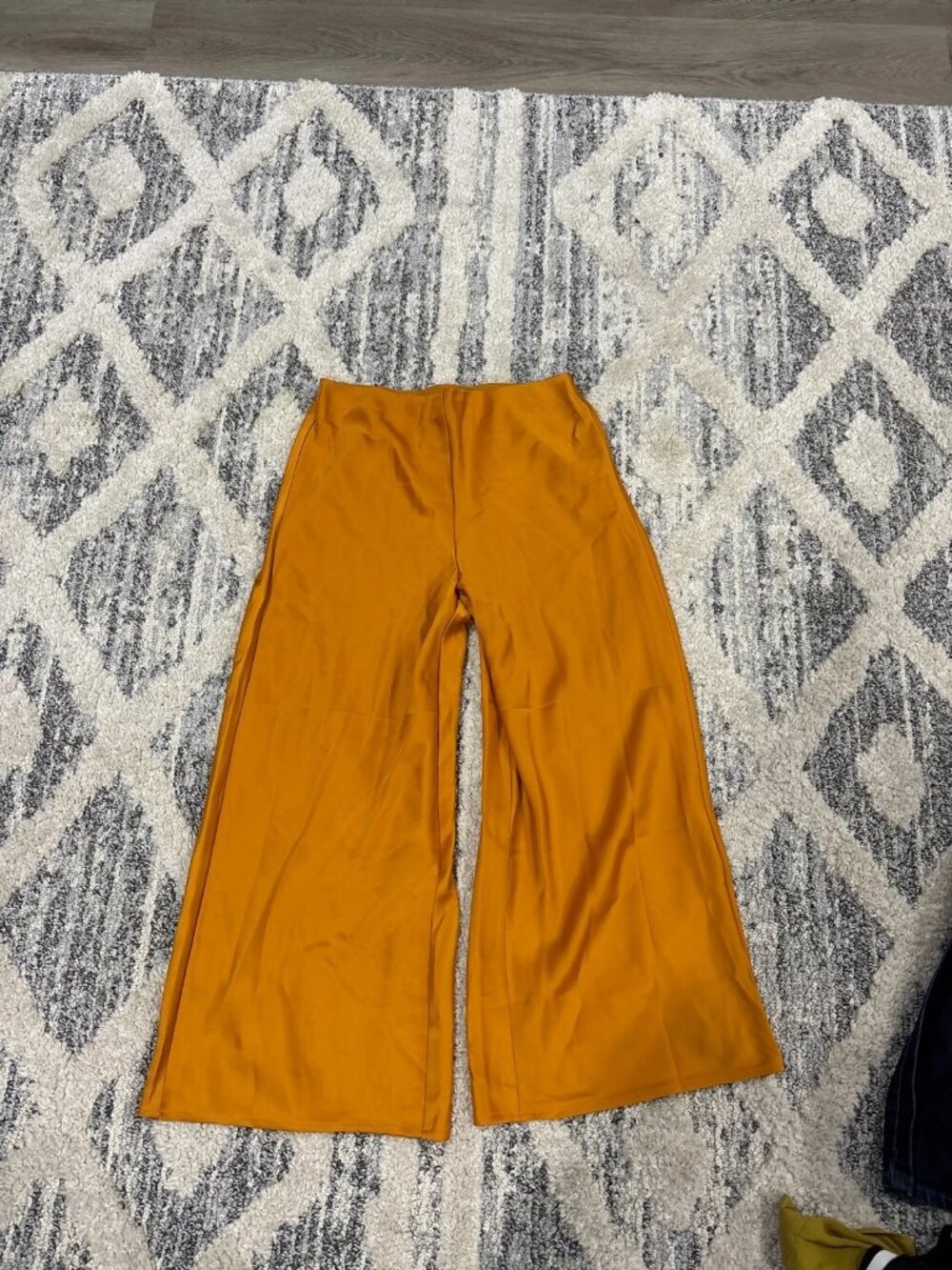 Joie Orange Satin Wide-Leg Pants Size 2